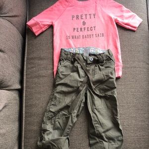 Carters 2 piece set size 24 month top & 2T bottoms